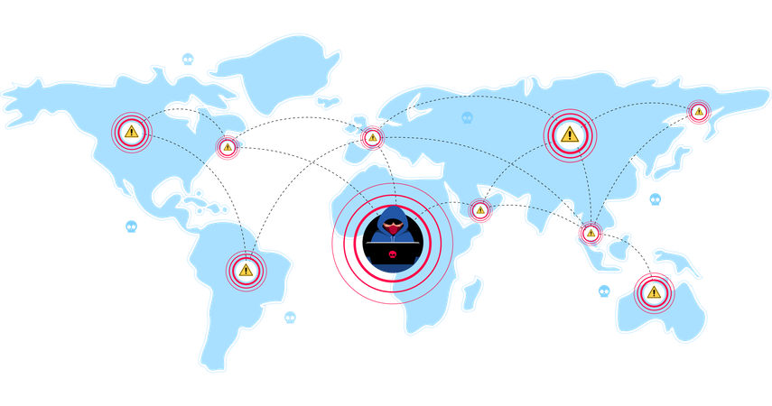 Hameçonnage sur Internet  Illustration