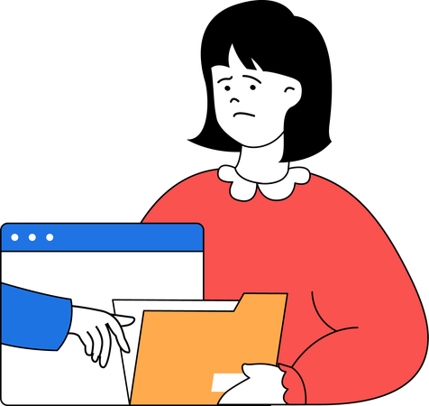 Phishing web folder  일러스트레이션
