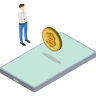 bitcoin trading app illustration svg