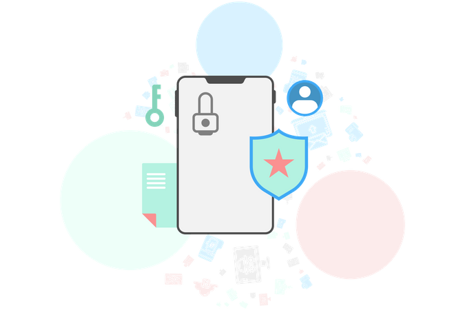 Phone data security  Illustration