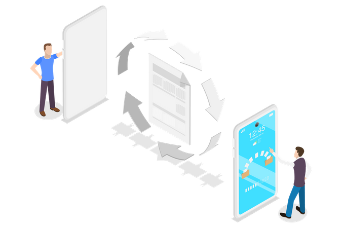 Phone Data Transfer  Illustration