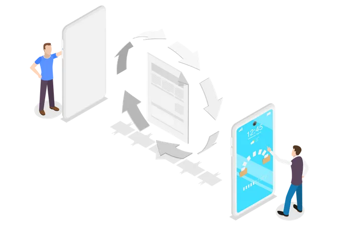 Phone Data Transfer  Illustration