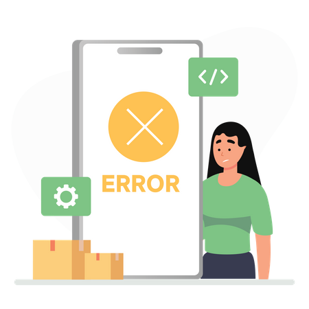 Phone Error  Illustration