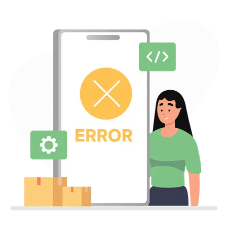 Phone Error  Illustration