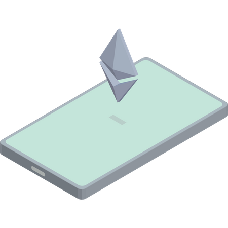 Phone Ethereum Floating  Illustration