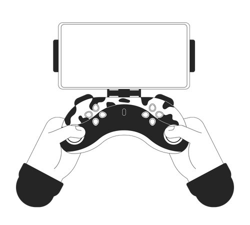 Phone holder for game controller  Illustration