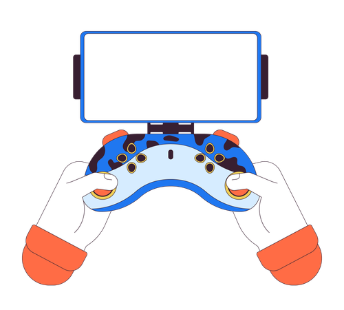 Phone holder for game controller Illustration