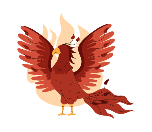 Phönix Vogel Fabelwesen  Illustration