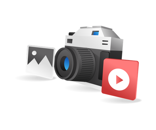 Photo and video camera  Illustration