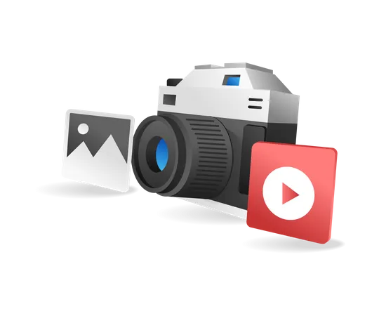 Photo and video camera  Illustration