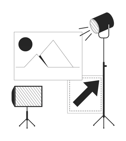 Photo studio equipment  Illustration