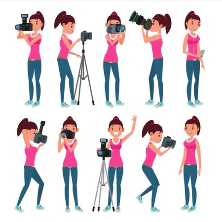 Photographe femme  Illustration