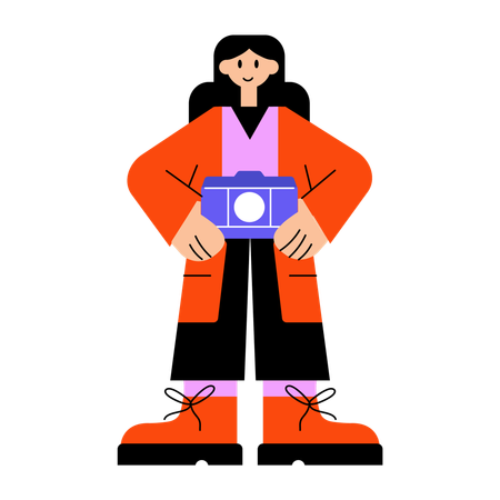 Photographer clicking photos  Illustration