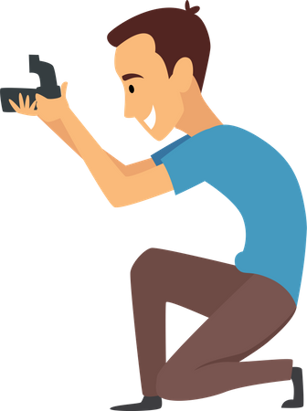 Photographer taking photo  Illustration