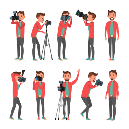 Photographer Vector  Illustration