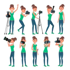 Photographer People Illustration Pack