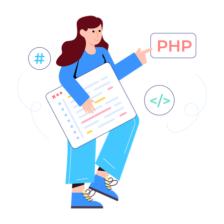 PHP Developer Illustration