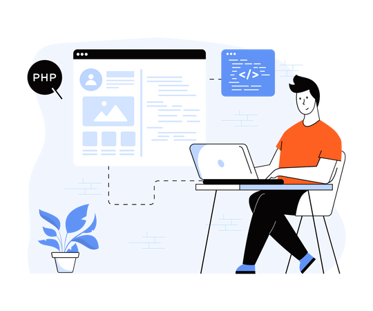 PHP Developer  Illustration