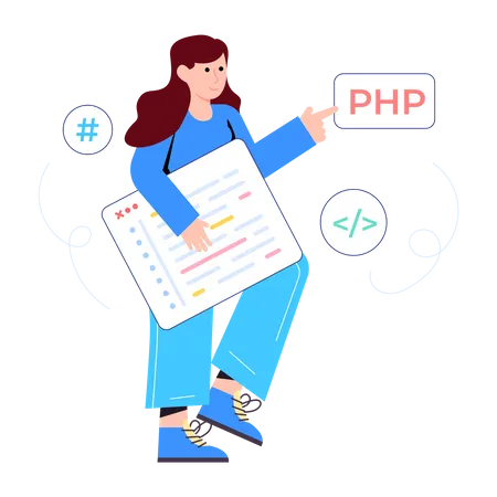 PHP Developer  Illustration