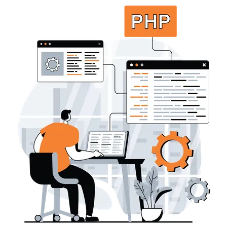 Php developer  Illustration