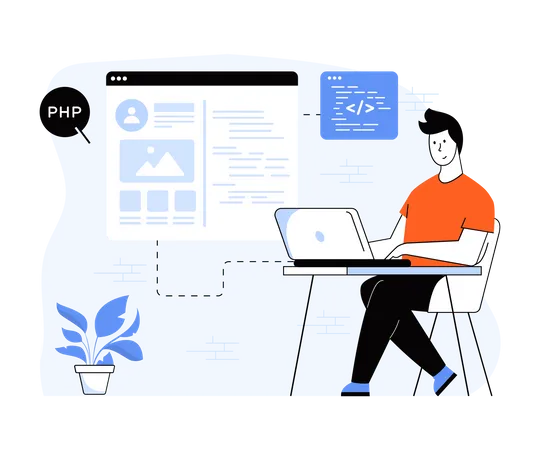 Php Entwickler  Illustration