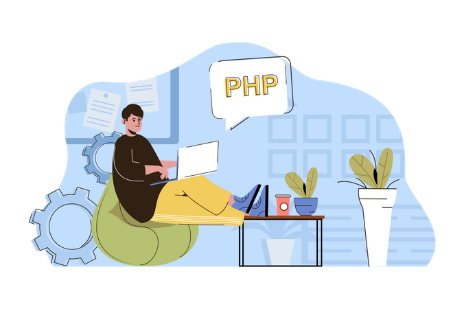 Php Entwickler  Illustration