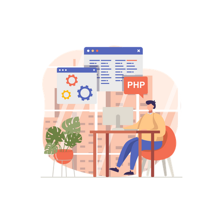 Php Entwickler  Illustration