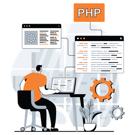 Php Entwickler  Illustration