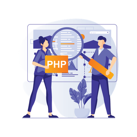 PHP-Programmierung  Illustration