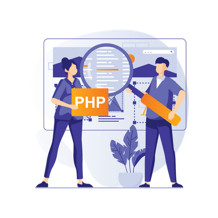 PHP Programming Illustration
