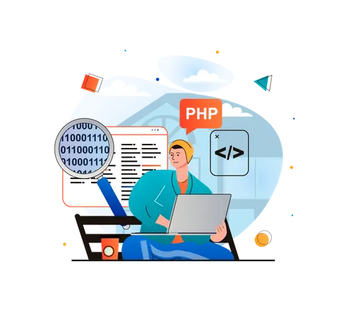 PHP Web developer  Illustration