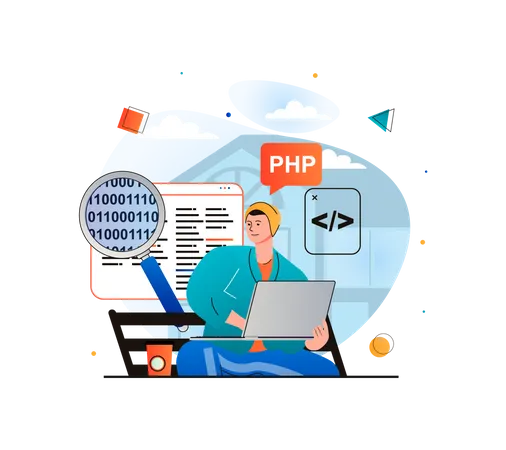 PHP-Webentwickler  Illustration