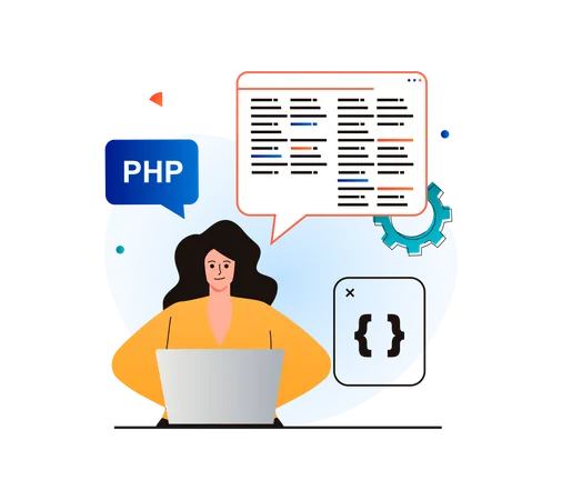 PHP-Webentwickler  Illustration