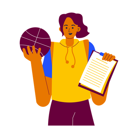 Physical education teacher  Illustration