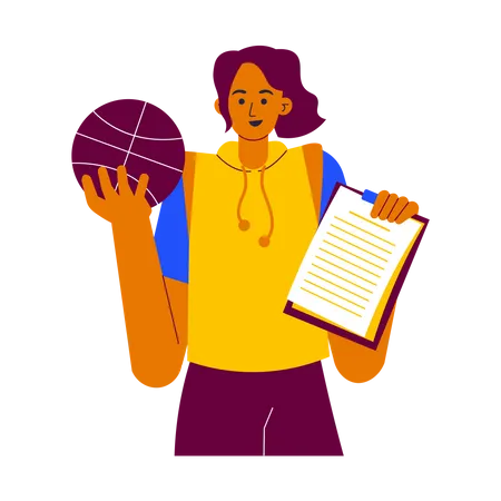 Physical education teacher  Illustration