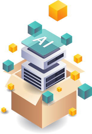 Physical Storage Solutions for Server Technology Data  Illustration