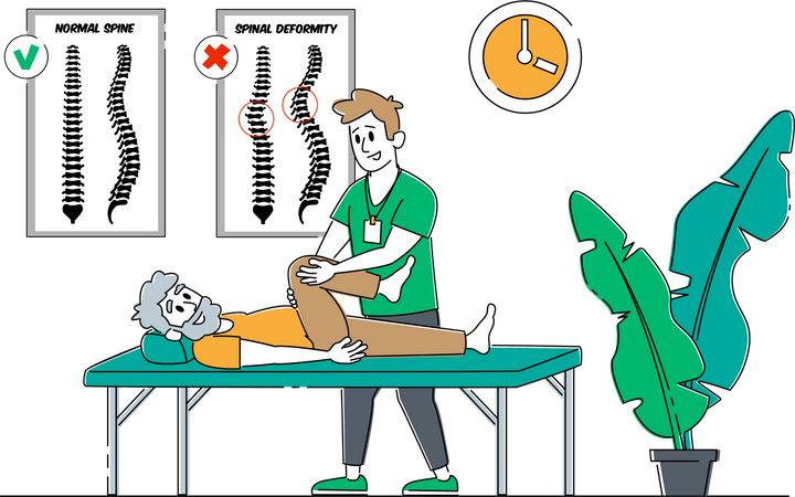Physical Therapy Service in Nursing Home  Illustration