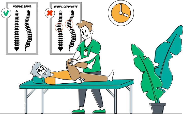 Physical Therapy Service in Nursing Home  Illustration