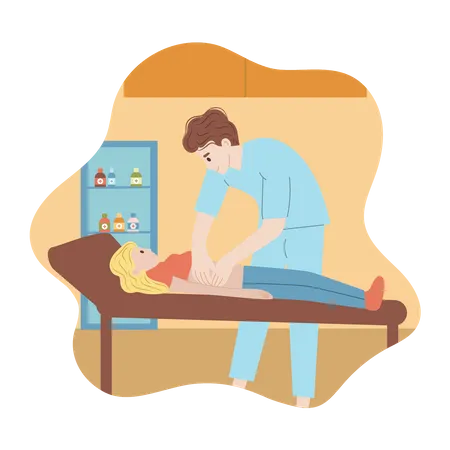 Physical therapy treatment  Illustration