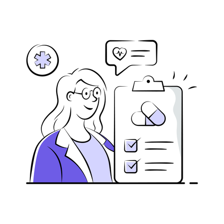 Physician Consultation for health  Illustration
