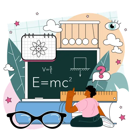 Physicist explore electricity and magnetism,  Illustration