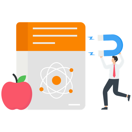 Physics with books  Illustration