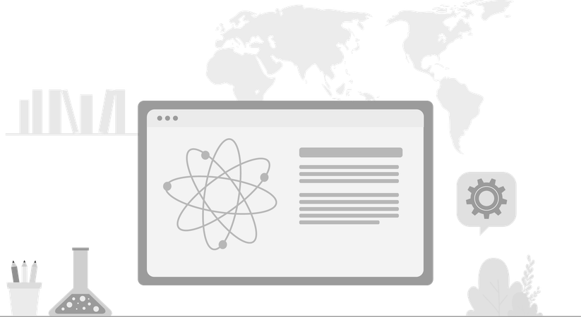 Physik, Naturwissenschaften, Bildung  Illustration