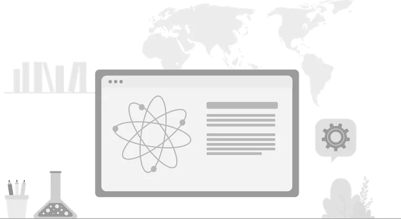 Physik, Naturwissenschaften, Bildung  Illustration