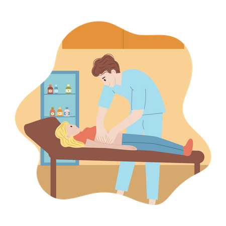 Physikalische Therapie  Illustration