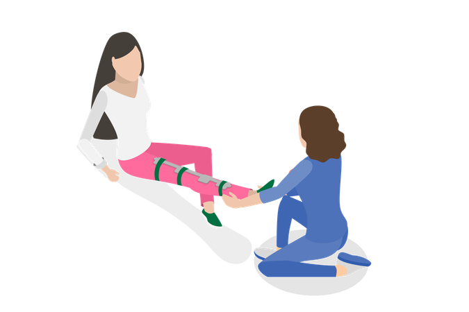 Physiotherapy Rehab and Injury Recovery  Illustration