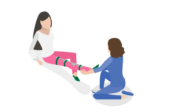 Physiotherapy Rehab and Injury Recovery  Illustration