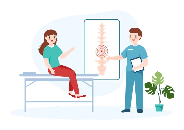 Physiotherapy Rehabilitation with Osteopathy  Illustration