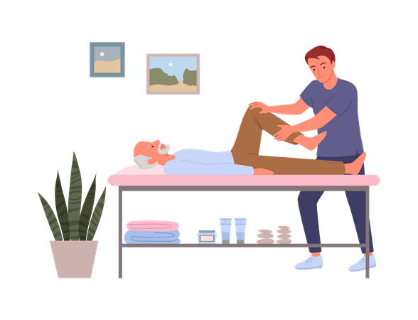 Physiotherapy session  Illustration