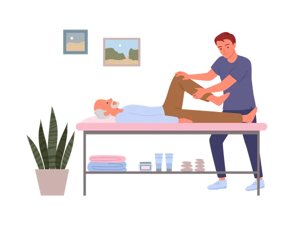 Physiotherapy session  Illustration